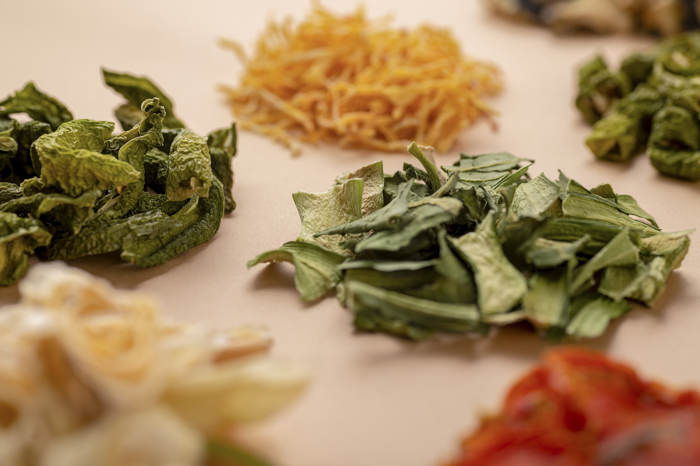 乾燥野菜が並んでいる写真